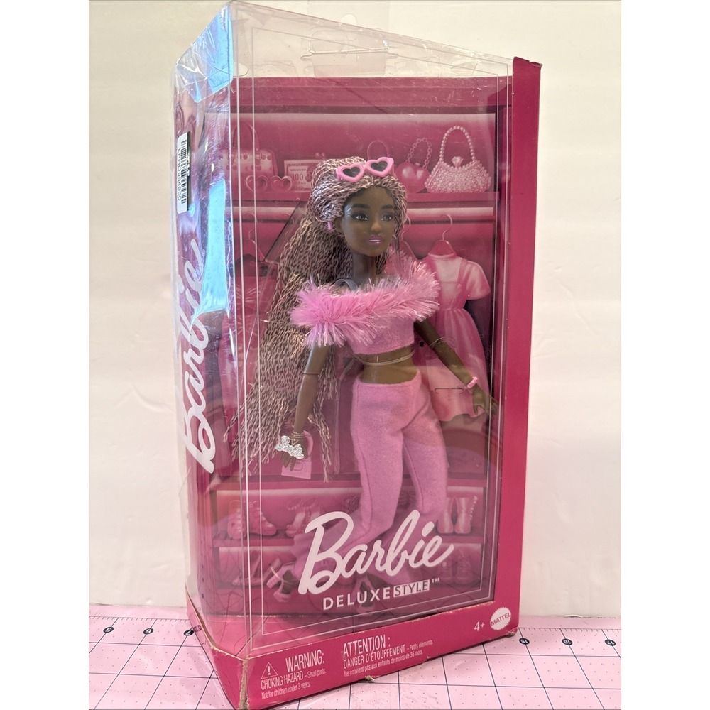 Mattel Barbie‎ Deluxe Style Doll Barbiecore Soft Pink Jumpsuit Outfit Braids 4+